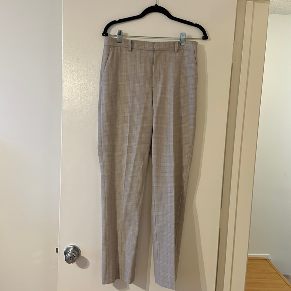 Uniqlo plaid stretch ankle pant